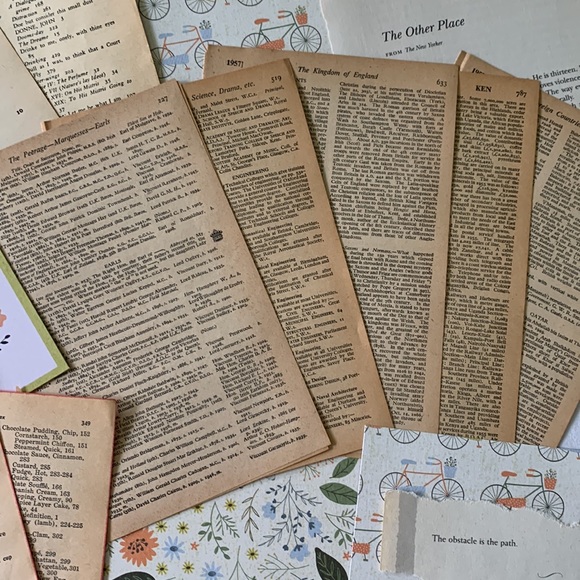 Over 50 vintage book pages for junk journals and paper crafts. Great variety! - Picture 13 of 16